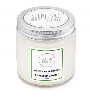 Świeca rzepakowa mała z drewnianym knotem – Sosna